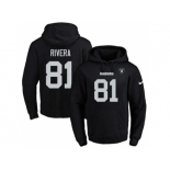 Nike Oakland Raiders #81 Mychal Rivera Black Name & Number Pullover NFL Hoodie