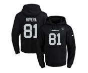 Nike Oakland Raiders #81 Mychal Rivera Black Name & Number Pullover NFL Hoodie