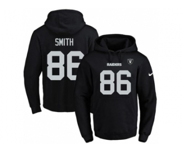 Nike Oakland Raiders #86 Lee Smith Black Name & Number Pullover NFL Hoodie