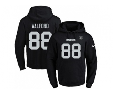 Nike Oakland Raiders #88 Clive Walford Black Name & Number Pullover NFL Hoodie