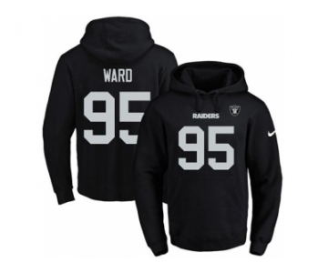 Nike Oakland Raiders #95 Jihad Ward Black Name & Number Pullover NFL Hoodie