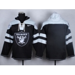 Nike Oakland Raiders blank black-grey jerseys[pullover hooded sweatshirt]