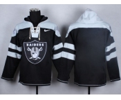 Nike Oakland Raiders blank black-grey jerseys[pullover hooded sweatshirt]