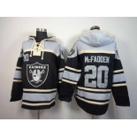 nike nfl jerseys oakland raiders #20 darren mcfadden grey-black[pullover hooded sweatshirt]