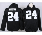 nike nfl jerseys oakland raiders #24 woodson black[pullover hooded sweatshirt][woodson]