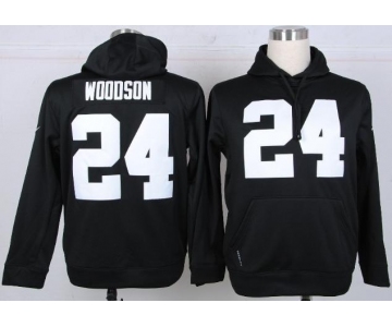 nike nfl jerseys oakland raiders #24 woodson black[pullover hooded sweatshirt][woodson]