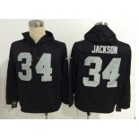 nike nfl jerseys oakland raiders #34 jackson black[pullover hooded sweatshirt]