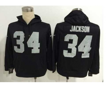 nike nfl jerseys oakland raiders #34 jackson black[pullover hooded sweatshirt]