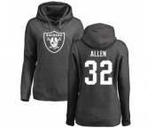 Football Women's Oakland Raiders #32 Marcus Allen Ash One Color Pullover Hoodie