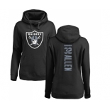 Football Women's Oakland Raiders #32 Marcus Allen Black Backer Pullover Hoodie