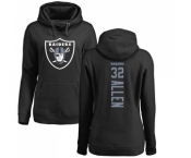 Football Women's Oakland Raiders #32 Marcus Allen Black Backer Pullover Hoodie