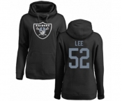 Football Women's Oakland Raiders #52 Marquel Lee Black Name & Number Logo Pullover Hoodie