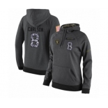 Football Women's Oakland Raiders #8 Daniel Carlson Stitched Black Anthracite Salute to Service Player Performance Hoodie