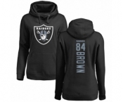 Football Women's Oakland Raiders #84 Antonio Brown Black Backer Pullover Hoodie