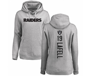 NFL Women's Nike Oakland Raiders #19 Brandon LaFell Ash Backer Pullover Hoodie