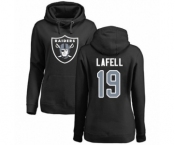 NFL Women's Nike Oakland Raiders #19 Brandon LaFell Black Name & Number Logo Pullover Hoodie