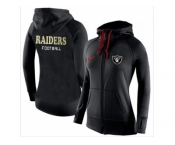 Women Nike Oakland Raiders Full-Zip Performance Hoodie Black_1