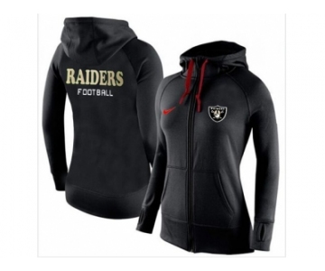 Women Nike Oakland Raiders Full-Zip Performance Hoodie Black_1