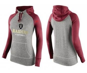 Women Nike Oakland Raiders Performance Hoodie Grey & Red