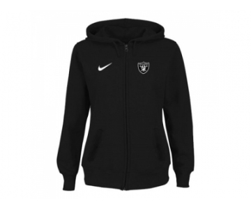 Women Oakland Raiders Stadium Rally Full Zip Hoodie Black