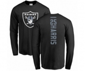 Football Oakland Raiders #25 Erik Harris Black Backer Long Sleeve T-Shirt