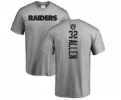 Football Oakland Raiders #32 Marcus Allen Ash Backer T-Shirt