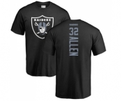 Football Oakland Raiders #32 Marcus Allen Black Backer T-Shirt