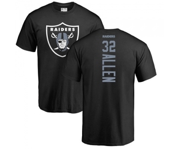 Football Oakland Raiders #32 Marcus Allen Black Backer T-Shirt