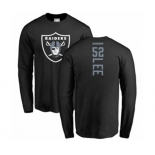 Football Oakland Raiders #52 Marquel Lee Black Backer Long Sleeve T-Shirt