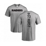 Football Oakland Raiders #73 Maurice Hurst Ash Backer T-Shirt