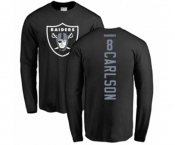 Football Oakland Raiders #8 Daniel Carlson Black Backer Long Sleeve T-Shirt