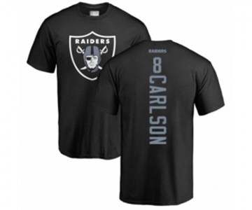 Football Oakland Raiders #8 Daniel Carlson Black Backer T-Shirt