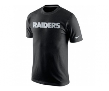 Men's Nike Oakland Raiders Fast Wordmark T-Shirt Black