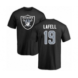 NFL Nike Oakland Raiders #19 Brandon LaFell Black Name & Number Logo T-Shirt