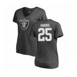 Football Women's Oakland Raiders #25 Erik Harris Ash One Color T-Shirt