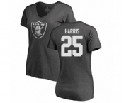 Football Women's Oakland Raiders #25 Erik Harris Ash One Color T-Shirt