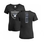 Football Women's Oakland Raiders #32 Marcus Allen Black Backer T-Shirt