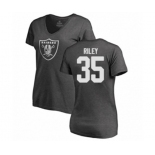 Football Women's Oakland Raiders #35 Curtis Riley Ash One Color T-Shirt