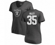 Football Women's Oakland Raiders #35 Curtis Riley Ash One Color T-Shirt