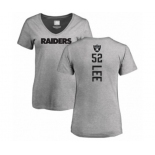 Football Women's Oakland Raiders #52 Marquel Lee Ash Backer T-Shirt