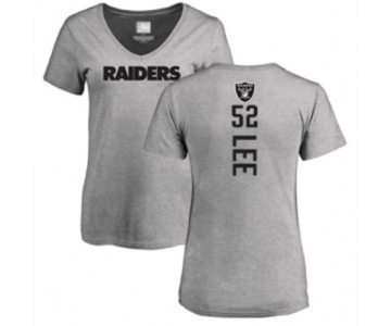 Football Women's Oakland Raiders #52 Marquel Lee Ash Backer T-Shirt