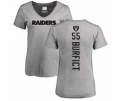 Football Women's Oakland Raiders #55 Vontaze Burfict Ash Backer T-Shirt