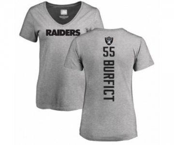 Football Women's Oakland Raiders #55 Vontaze Burfict Ash Backer T-Shirt