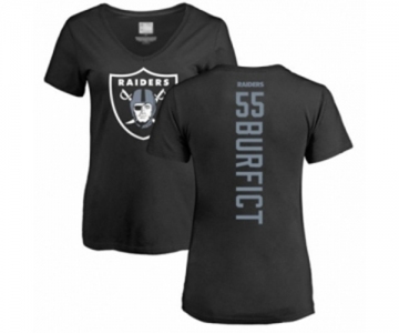 Football Women's Oakland Raiders #55 Vontaze Burfict Black Backer T-Shirt