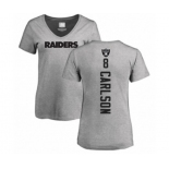 Football Women's Oakland Raiders #8 Daniel Carlson Ash Backer T-Shirt