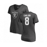 Football Women's Oakland Raiders #8 Daniel Carlson Ash One Color T-Shirt