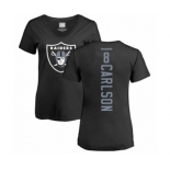 Football Women's Oakland Raiders #8 Daniel Carlson Black Backer T-Shirt