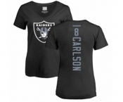 Football Women's Oakland Raiders #8 Daniel Carlson Black Backer T-Shirt