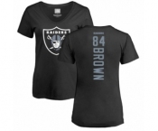 Football Women's Oakland Raiders #84 Antonio Brown Black Backer T-Shirt