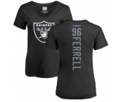 Football Women's Oakland Raiders #96 Clelin Ferrell Black Backer T-Shirt